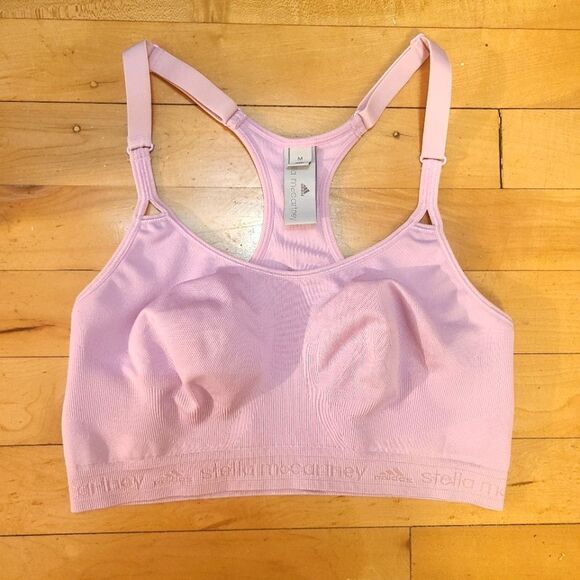 Stella McCartney Adidas Microrib Sports Bra Size Medium Light Support - Picture 2 of 8